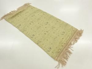 川島織物製　花鳥模様織り出し卓布